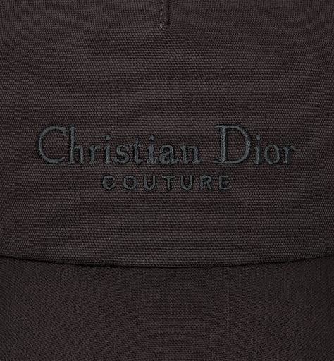 Casquette Christian Dior Couture Toile de coton noir 